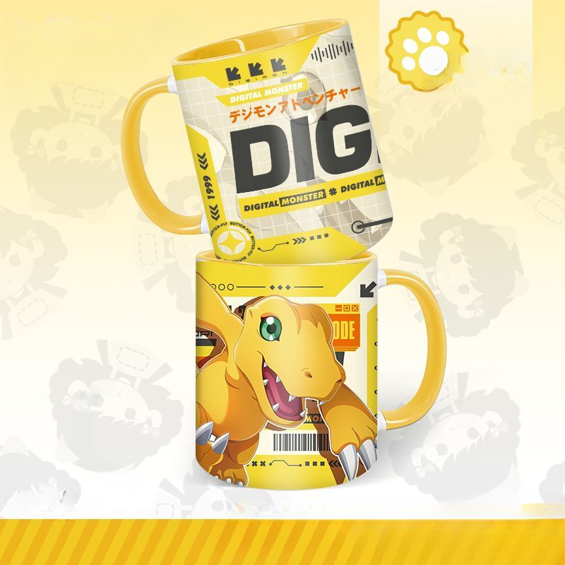 Anime Merchandise Mugs - Digimon Karakter Anime Barang Dagangan Kartun