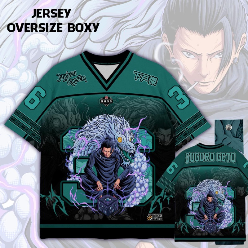 Anime Merchandise For Men - Kaos Jersey Print Anime Jujutsu Kaisen