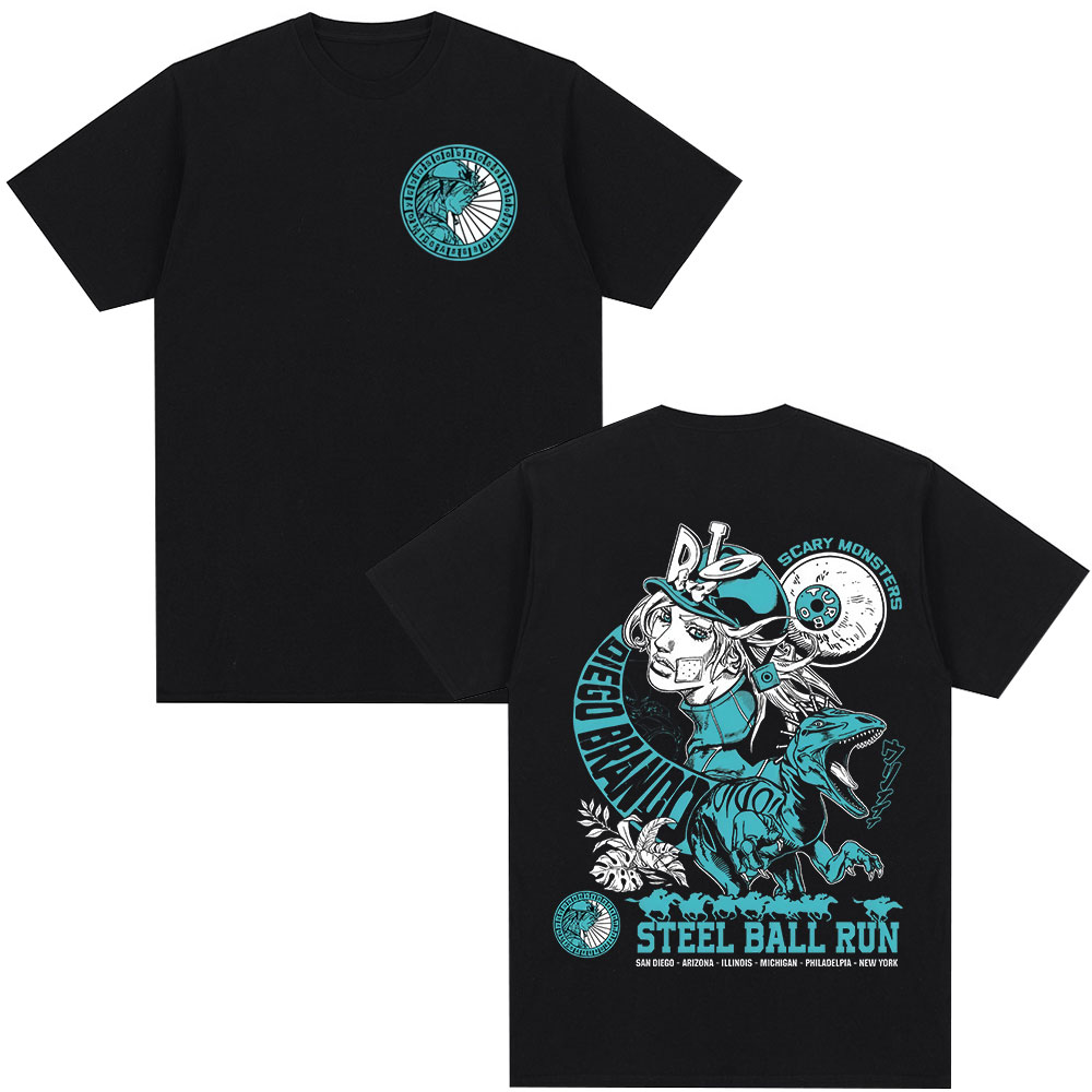 Jojo Anime Merchandise - Kaus Anime Jojo Bizarre Adventure STEEL