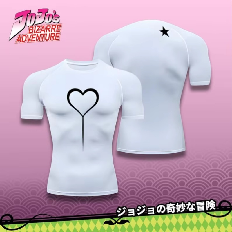 Jojo Anime Merchandise - Kemeja Kompresi Giorno | Petualangan Aneh
