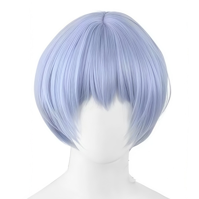 Wig cosplay EVA Ayanami Rei ra - Evangelion Anime Merchandise ulasan dan harga