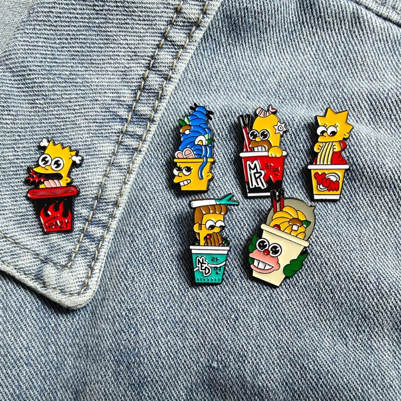 6pcs Set The Simpsons Lencana  - Enamel Pin Set ulasan dan harga