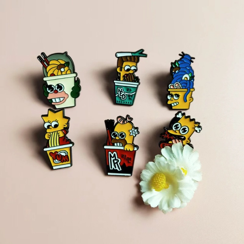 6pcs Set The Simpsons Lencana  - Enamel Pin Set ulasan dan harga
