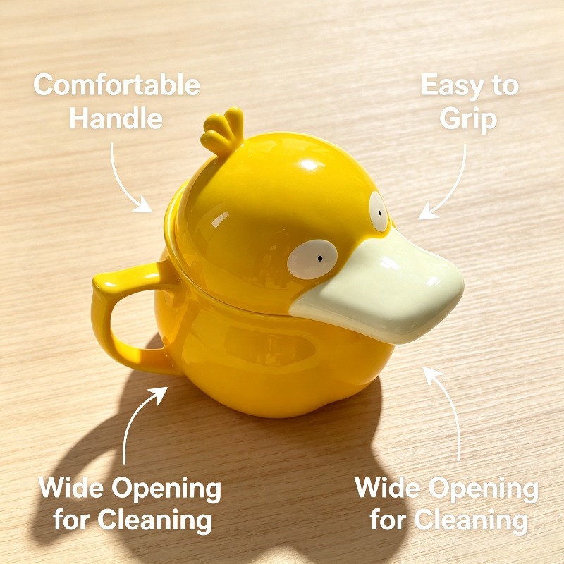 Mug Keramik Rumah Psyduck Krea - Anime Merchandise Mugs ulasan dan harga