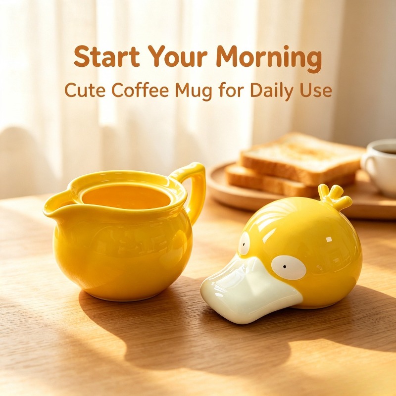 Mug Keramik Rumah Psyduck Krea - Anime Merchandise Mugs ulasan dan harga