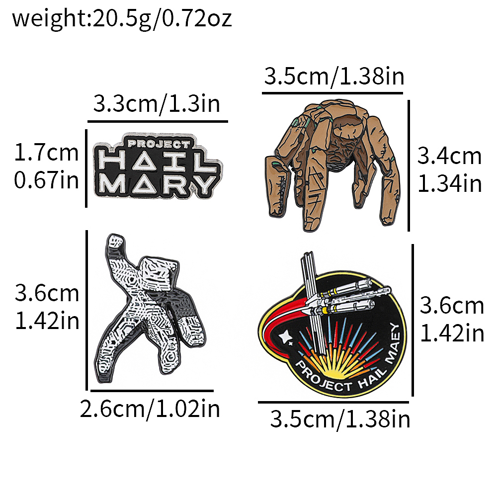 Set Pin Enamel Sci-Fi 4 Buah,  - Enamel Pin Set ulasan dan harga