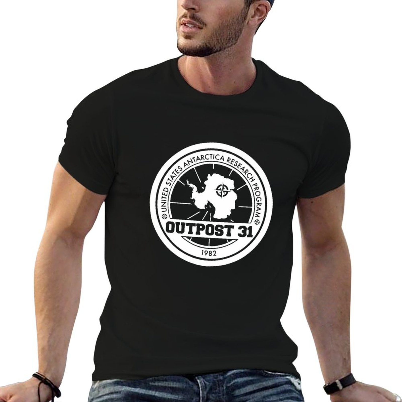 Outpost 31 Logo MERCHANDISE T- - Anime Merchandise For Men ulasan dan harga