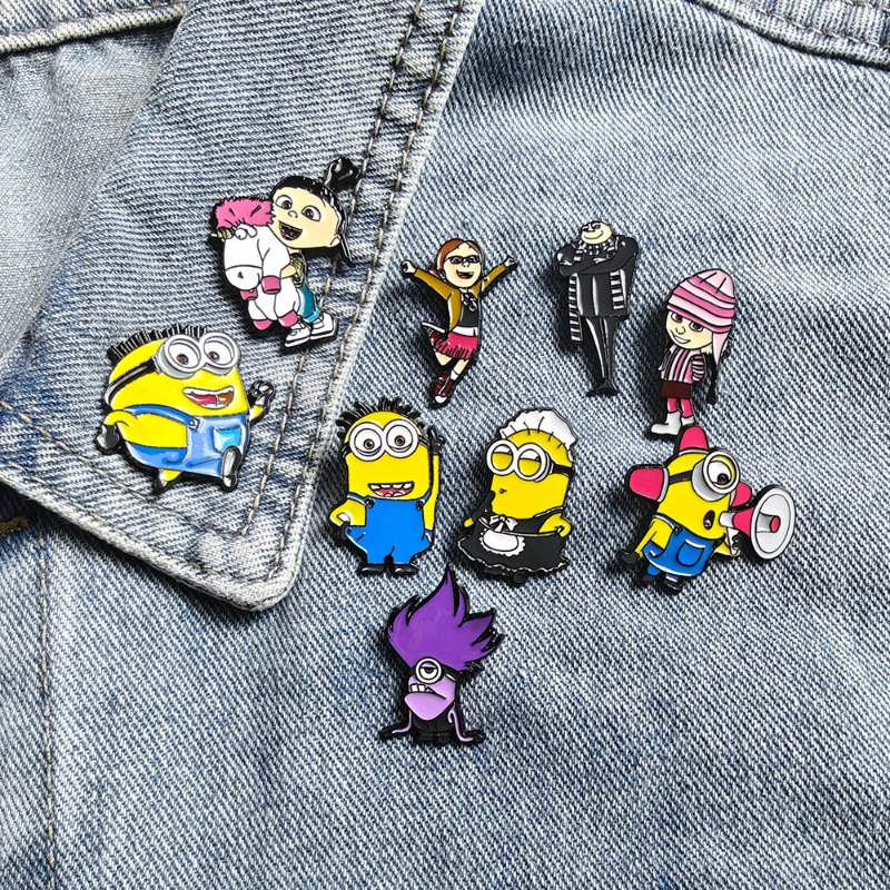 9 Buah Bros Minion Kartun Lucu - Enamel Pin Set ulasan dan harga