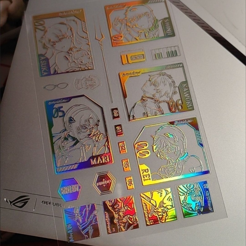 Stiker Laser EVA Shinji Rei As - Evangelion Anime Merchandise ulasan dan harga