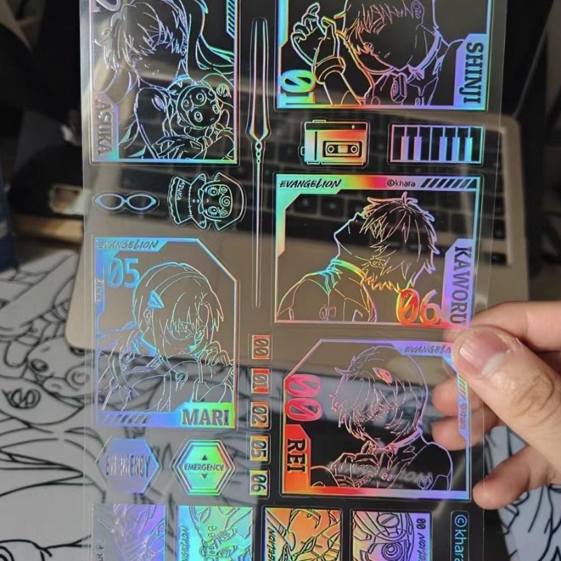 Stiker Laser EVA Shinji Rei As - Evangelion Anime Merchandise ulasan dan harga